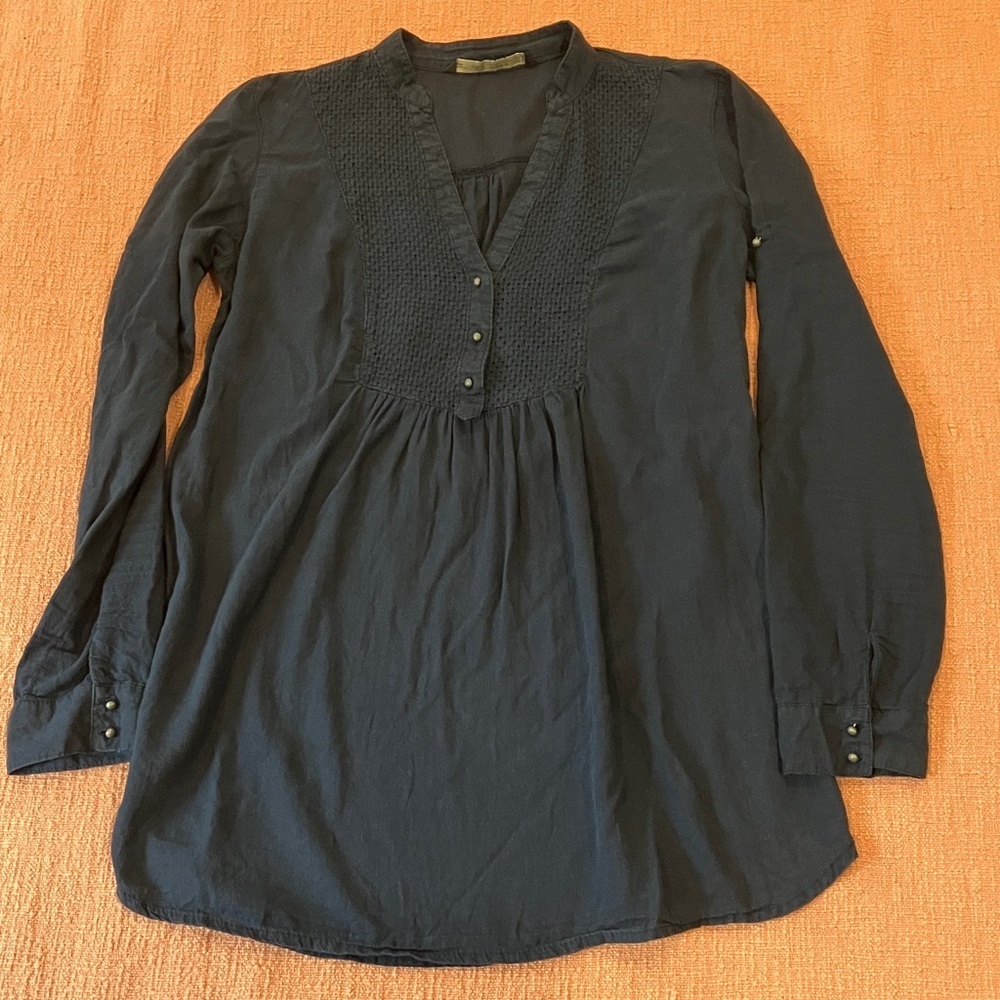 Frf Zara sm. Navy Blue boho Tunic / smock Top